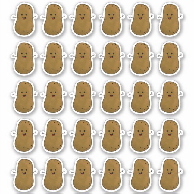 Adesivo de Muitas Batatas Felizes (Frente)