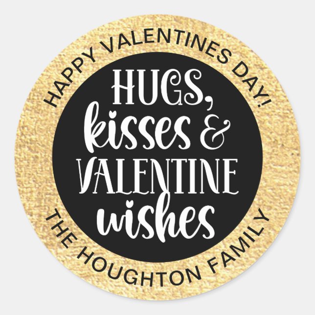 Adesivo de Namorados Dourado preto personalizado (Frente)