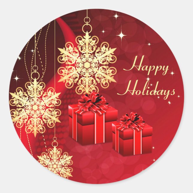 Adesivo de Natal Vermelho (Frente)