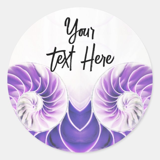 adesivo de nautilus shell seashell Fibonacci (Frente)