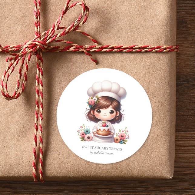 Adesivo de Negócios de Padaria Personalizado (Criador carregado)