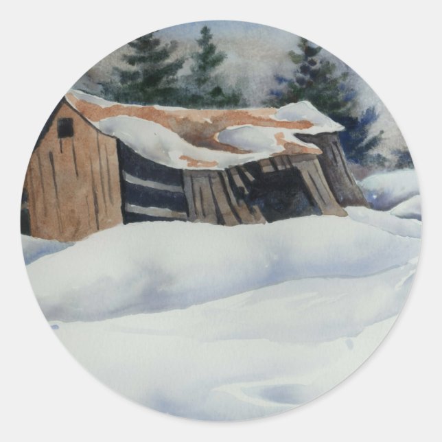 Adesivo de neve do inverno (Frente)
