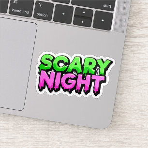 Adesivo de noite assustadora e sinistra de Hallowe