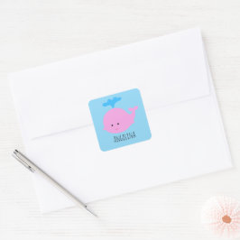 Adesivo de Nome de Baleia, Etiquetas de Nome para