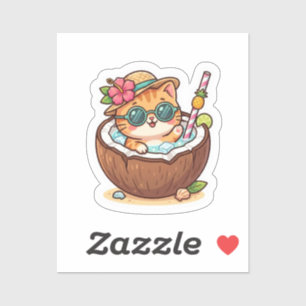 Adesivo de Óculos de Sol de Gatinho Coco Kawaii Fo