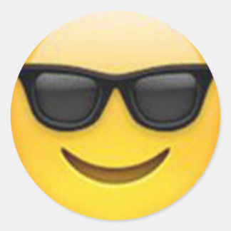 Adesivo de óculos solares emoji