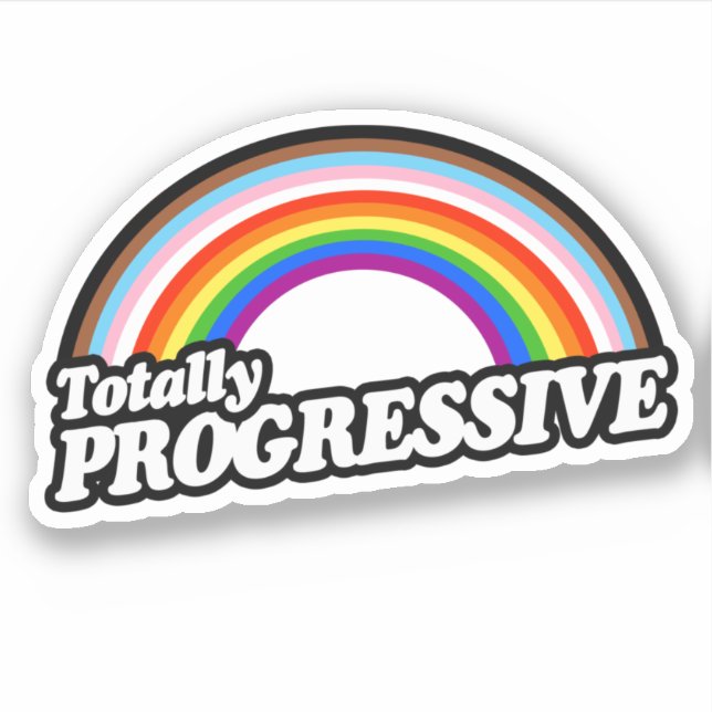 Adesivo de Orgulho Totalmente Progressista (Frente)