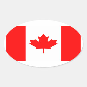 Adesivo de Oval de Sinalizador do Canadá