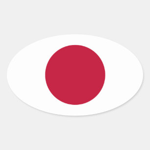 Adesivo de Oval de Sinalizador do Japão