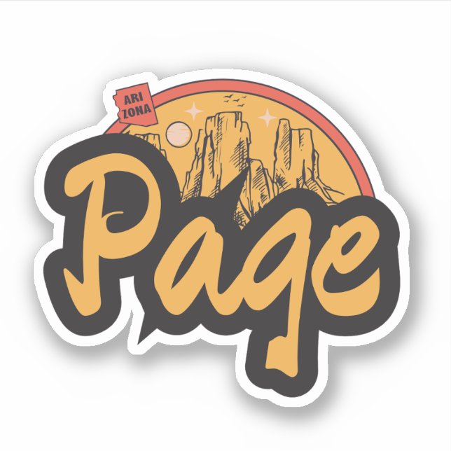 Adesivo de Page, Arizona (Frente)