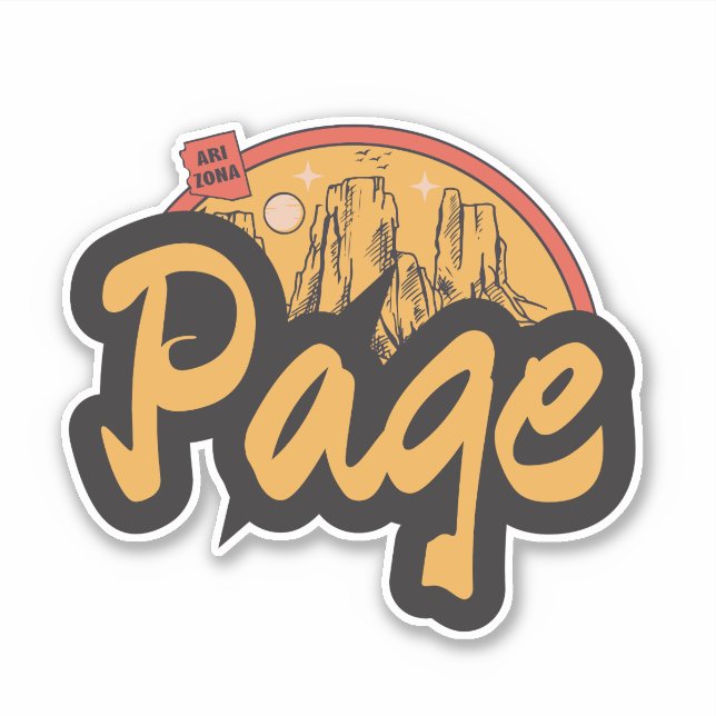 Adesivo de Page, Arizona (Frente)