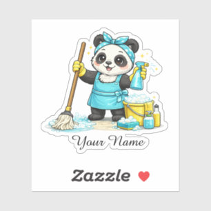 Adesivo de Panda de Limpeza Kawaii Fofo