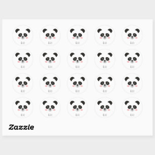 Adesivo de Panda Kawaii Fofo – Adesivos de Nome Pe