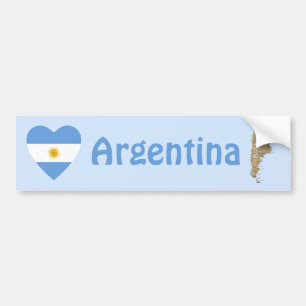 Adesivo de Para-choque Bandeira Coração + Mapa da