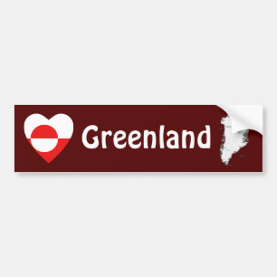 Adesivo de Para-choque Bandeira do Gronelândia Cor