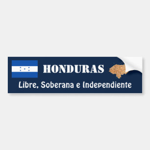 Adesivo de Para-choque Bandeira + Mapa de Honduras