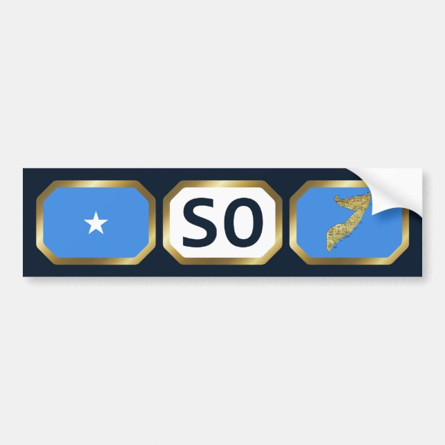 Adesivo de Para-choque Código Mapa Bandeira da Som (Frente)