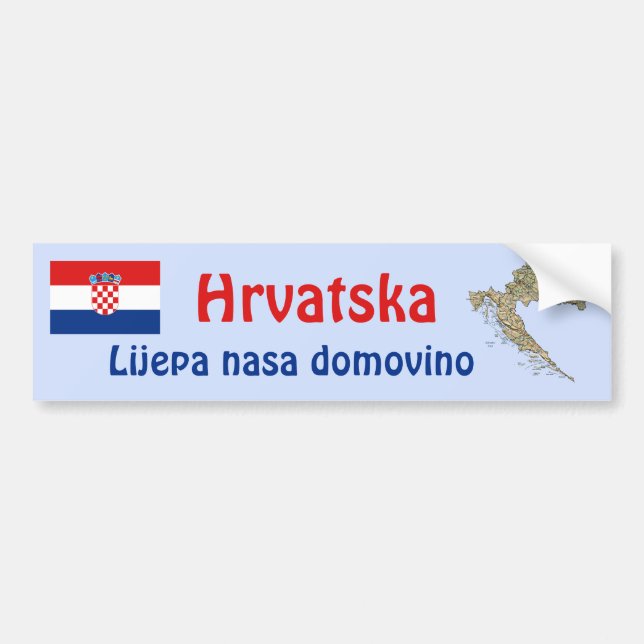 Adesivo de Para-choque com Bandeira e Mapa da Croá (Frente)