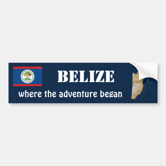 Adesivo de Para-choque com Bandeira e Mapa de Beli (Frente)
