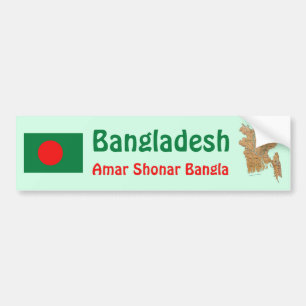 Adesivo de Para-choque com Bandeira e Mapa do Bang