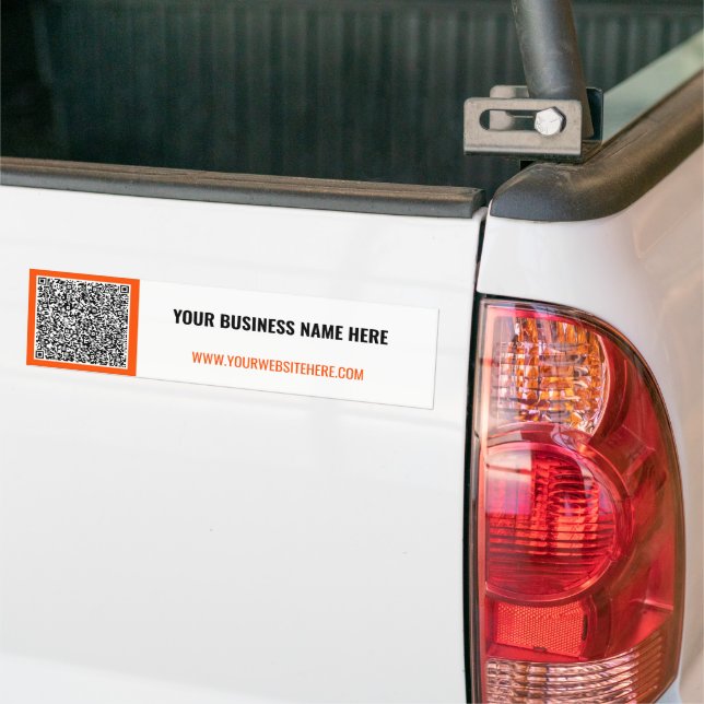 Adesivo de Para-choque com Código QR e Texto Perso (No caminhão)