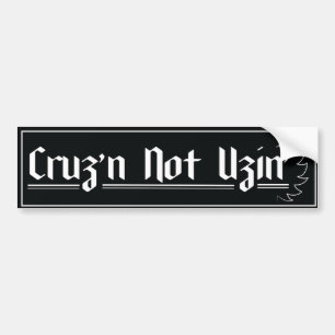 Adesivo de para-choque com slogan 'Cruzin' Not Uzi