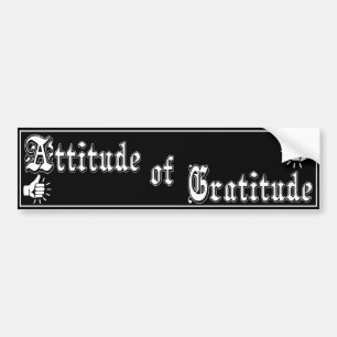 Adesivo de para-choque com slogan de Atitude de Gr