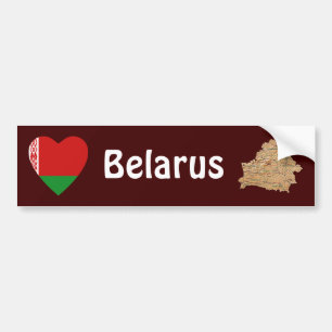 Adesivo de Para-choque Coração com Bandeira da Bie