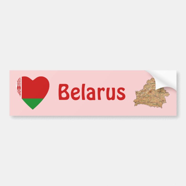 Adesivo de Para-choque Coração com Bandeira da Bie (Frente)