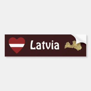 Adesivo de Para-choque Coração com Bandeira da Let