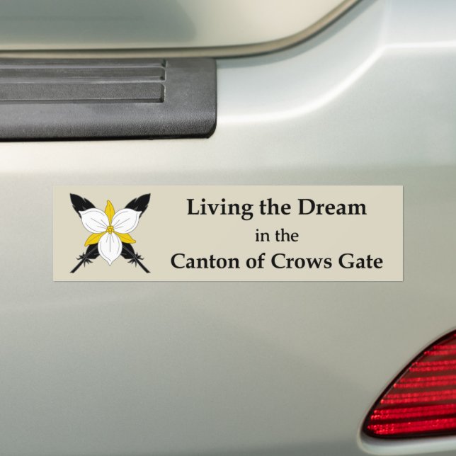 Adesivo de Para-choque Crows Gate SCA (No carro)