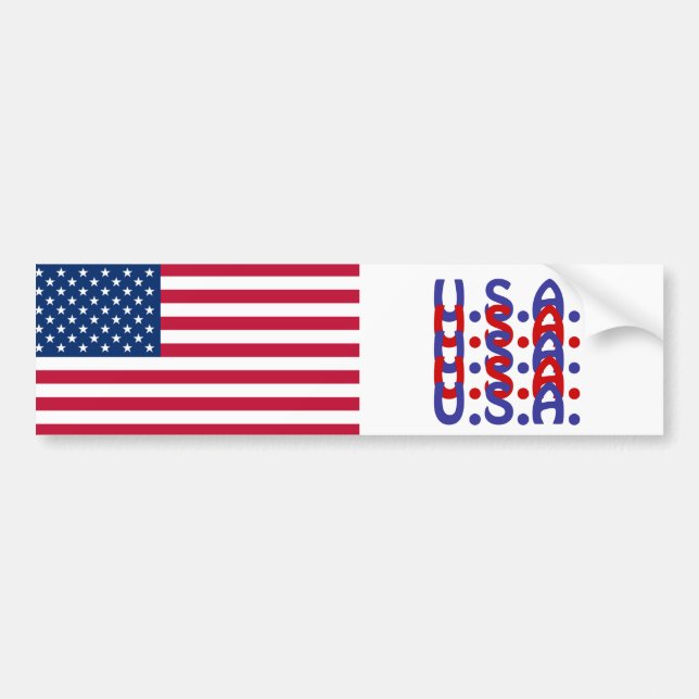 Adesivo de Para-choque da Bandeira dos EUA (Frente)