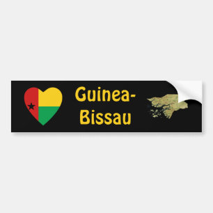 Adesivo de Para-choque da Bandeira e Mapa da Guiné
