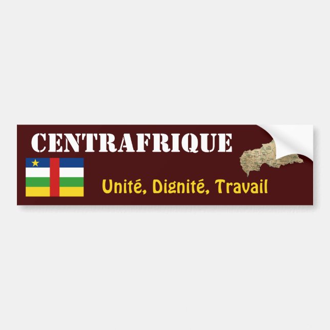 Adesivo de Para-choque da Bandeira e Mapa da Repúb (Frente)