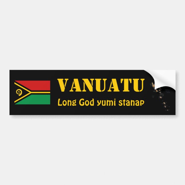 Adesivo de Para-choque da Bandeira e Mapa de Vanua (Frente)