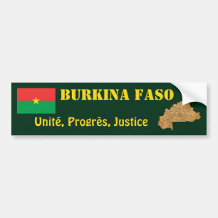 Adesivo de Para-choque da Bandeira e Mapa do Burki