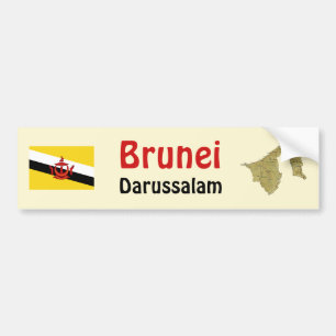 Adesivo de Para-choque da Bandeira + Mapa de Brune