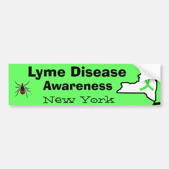 Adesivo de Para-choque da Doença de Lyme em Nova Y (Frente)