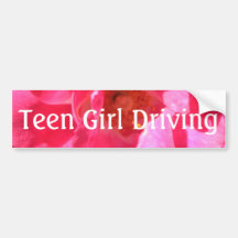 adesivo de para-choque de adolescente menina dirig