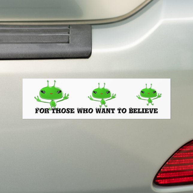 Adesivo de Para-choque de Alienígenas Para Quem Qu (No carro)