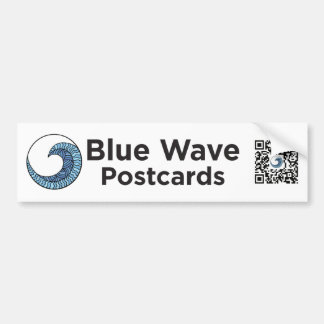 Adesivo de Para-choque de Cartões Postais Blue Wav