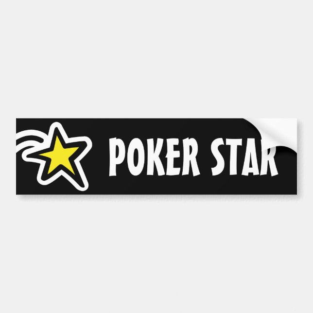 Adesivo de Para-choque de Estrela do Poker (Frente)