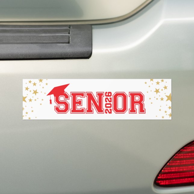 Adesivo de Para-choque de Graduado Sênior (No carro)
