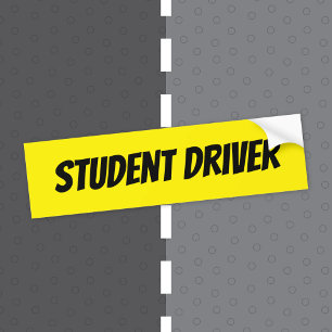 Adesivo de Para-choque de Motorista Estudante Amar