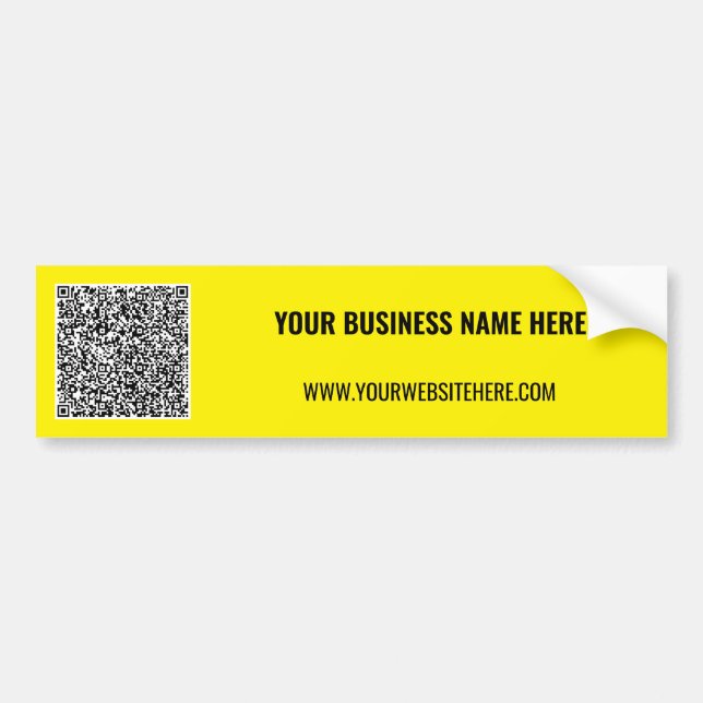 Adesivo de Para-choque de Negócios com Código QR P (Frente)