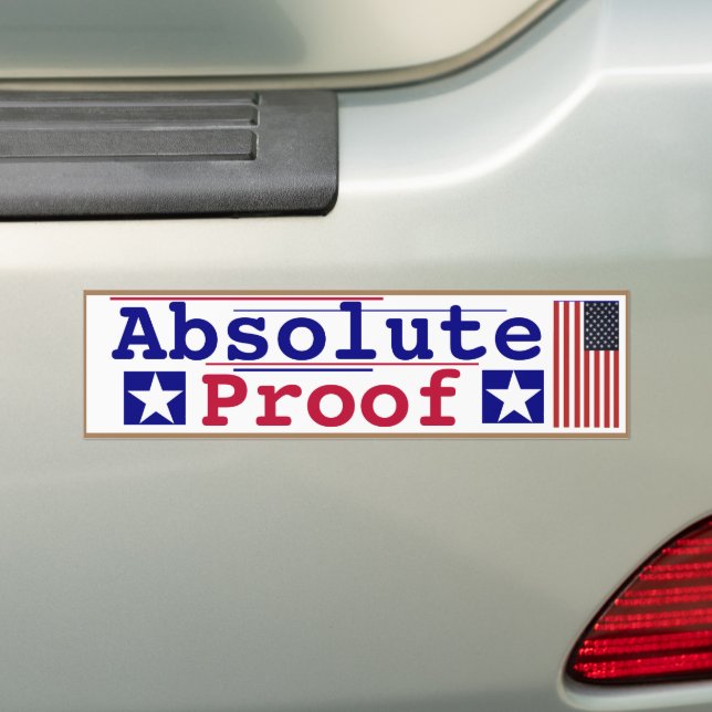 Adesivo de Para-choque de Prova Absoluta (No carro)