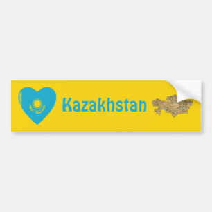 Adesivo de Para-choque do Cazaquistão com Bandeira