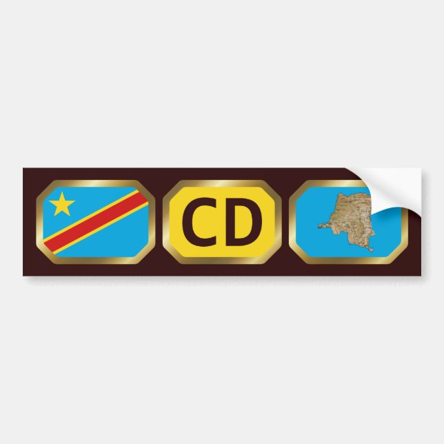 Adesivo de Para-choque do Código do Mapa da Bandei (Frente)