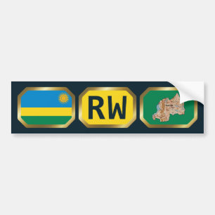 Adesivo de Para-choque do Código do Mapa da Bandei