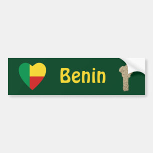 Adesivo de Para-choque do Coração da Bandeira do B